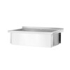 Tafel met enkele wasbak  zonder spatrand - geschroefd  diepte 600 mm  HENDI  Budget Line  800x600x H 850mm