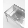 Tafel met enkele wasbak  zonder spatrand - geschroefd  diepte 600 mm  HENDI  Budget Line  800x600x H 850mm