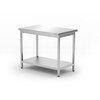 Table de travail centrale avec etagere   vissee  profondeur 600 mm  HENDI  Kitchen Line  1000x600x H 850mm