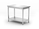 Table de travail centrale avec etagere   vissee  profondeur 600 mm  HENDI  Kitchen Line  1000x600x H 850mm