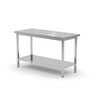 Table de travail centrale avec etagere   vissee  profondeur 600 mm  HENDI  Kitchen Line  1000x600x H 850mm