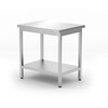 Table de travail centrale avec etagere   vissee  profondeur 600 mm  HENDI  Kitchen Line  800x600x H 850mm