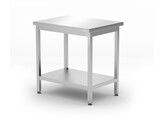 Table de travail centrale avec etagere   vissee  profondeur 600 mm  HENDI  Kitchen Line  800x600x H 850mm