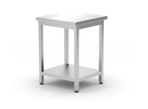 Table de travail centrale avec etagere   vissee  profondeur 600 mm  HENDI  Kitchen Line  600x600x H 850mm