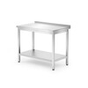 Table de travail murale avec etagere - vissee  profondeur   600 mm  HENDI  Kitchen Line  1000x600x H 850mm