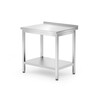 Wandtafel met plank   geschroefd  diepte 600 mm  HENDI  Kitchen Line  800x600x H 850mm
