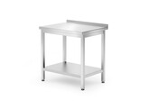 Wandtafel met plank   geschroefd  diepte 600 mm  HENDI  Kitchen Line  800x600x H 850mm