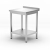 Table de travail murale avec etagere - vissee  profondeur   600 mm  HENDI  Kitchen Line  600x600x H 850mm