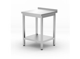 Table de travail murale avec etagere - vissee  profondeur   600 mm  HENDI  Kitchen Line  600x600x H 850mm