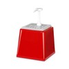 Sausdispenser met pomp  HENDI  2 5L  Rood  230x210x H 327mm