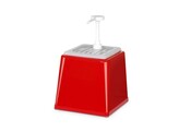 Sausdispenser met pomp  HENDI  2 5L  Rood  230x210x H 327mm