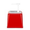 Sausdispenser met pomp  HENDI  2 5L  Rood  230x210x H 327mm