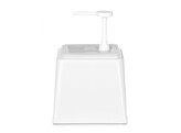 Distributeur de sauces avec pompe  HENDI  2 5L  Blanc  230x210x H 327mm