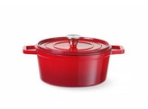 Cocotte en fonte emaillee  HENDI  3 7L  Rouge  317x240x H 105mm