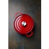 Cocotte en fonte emaillee  HENDI  3 7L  Rouge  317x240x H 105mm