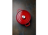 Cocotte en fonte emaillee  HENDI  3 7L  Rouge  317x240x H 105mm