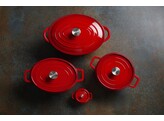 Cocotte en fonte emaillee  HENDI  3 7L  Rouge  317x240x H 105mm