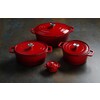 Cocotte en fonte emaillee  HENDI  3 7L  Rouge  317x240x H 105mm