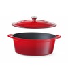 Cocotte en fonte emaillee  HENDI  6 88L  Rouge  405x255x H 134mm