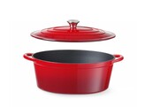 Cocotte en fonte emaillee  HENDI  6 88L  Rouge  405x255x H 134mm