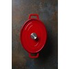 Cocotte en fonte emaillee  HENDI  4 4L  Rouge  365x290x H 115mm