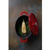 Cocotte en fonte emaillee  HENDI  4 4L  Rouge  365x290x H 115mm