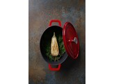 Cocotte en fonte emaillee  HENDI  4 4L  Rouge  365x290x H 115mm