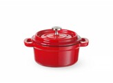 Cocotte en fonte emaillee  HENDI  0 27L  Rouge  130x100x H 48mm