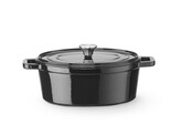 Cocotte en fonte emaillee  HENDI  4 4L  Noir  365x290x H 115mm
