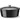 Cocotte en fonte emaillee  HENDI  6 88L  Noir  405x255x H 134mm