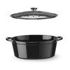 Cocotte en fonte emaillee  HENDI  6 88L  Noir  405x255x H 134mm