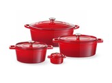 Cocotte en fonte emaillee  HENDI  6 88L  Noir  405x255x H 134mm