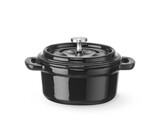 Cocotte en fonte emaillee  HENDI  0 27L  Noir  130x100x H 48mm