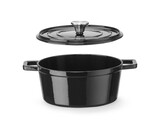 Cocotte en fonte emaillee  HENDI  3 7L  Noir  317x240x H 105mm