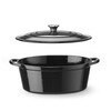 Cocotte en fonte emaillee  HENDI  3 7L  Noir  317x240x H 105mm