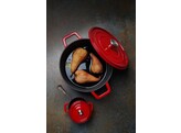 Cocotte en fonte emaillee  HENDI  3 7L  Noir  317x240x H 105mm