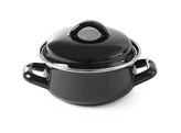 Soep- sauspannetje - met deksel  HENDI  0 5L  Zwart   135x H 105mm