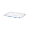 Couvercles pour bacs GN en polypropylene avec fermeture hermetique  HENDI  GN 1/2  Transparent  325x265mm