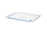 Couvercles pour bacs GN en polypropylene avec fermeture hermetique  HENDI  GN 1/2  Transparent  325x265mm