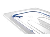 Couvercles pour bacs GN en polypropylene avec fermeture hermetique  HENDI  GN 1/2  Transparent  325x265mm