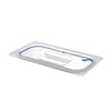 Couvercles pour bacs GN en polypropylene avec fermeture hermetique  HENDI  GN 1/3  Transparent  325x176mm