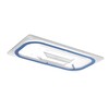 Couvercles pour bacs GN en polypropylene avec fermeture hermetique  HENDI  GN 1/3  Transparent  325x176mm