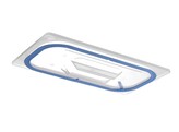 Couvercles pour bacs GN en polypropylene avec fermeture hermetique  HENDI  GN 1/3  Transparent  325x176mm