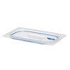 Couvercles pour bacs GN en polypropylene avec fermeture hermetique  HENDI  GN 1/4  Transparent  265x162mm