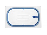 Couvercles pour bacs GN en polypropylene avec fermeture hermetique  HENDI  GN 1/4  Transparent  265x162mm