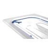 Couvercles pour bacs GN en polypropylene avec fermeture hermetique  HENDI  GN 1/4  Transparent  265x162mm