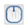 Couvercles pour bacs GN en polypropylene avec fermeture hermetique  HENDI  GN 1/6  Transparent  176x162mm