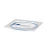 Couvercles pour bacs GN en polypropylene avec fermeture hermetique  HENDI  GN 1/6  Transparent  176x162mm