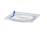Couvercles pour bacs GN en polypropylene avec fermeture hermetique  HENDI  GN 1/6  Transparent  176x162mm