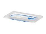 Couvercles pour bacs GN en polypropylene avec fermeture hermetique  HENDI  GN 1/9  Transparent  176x108mm